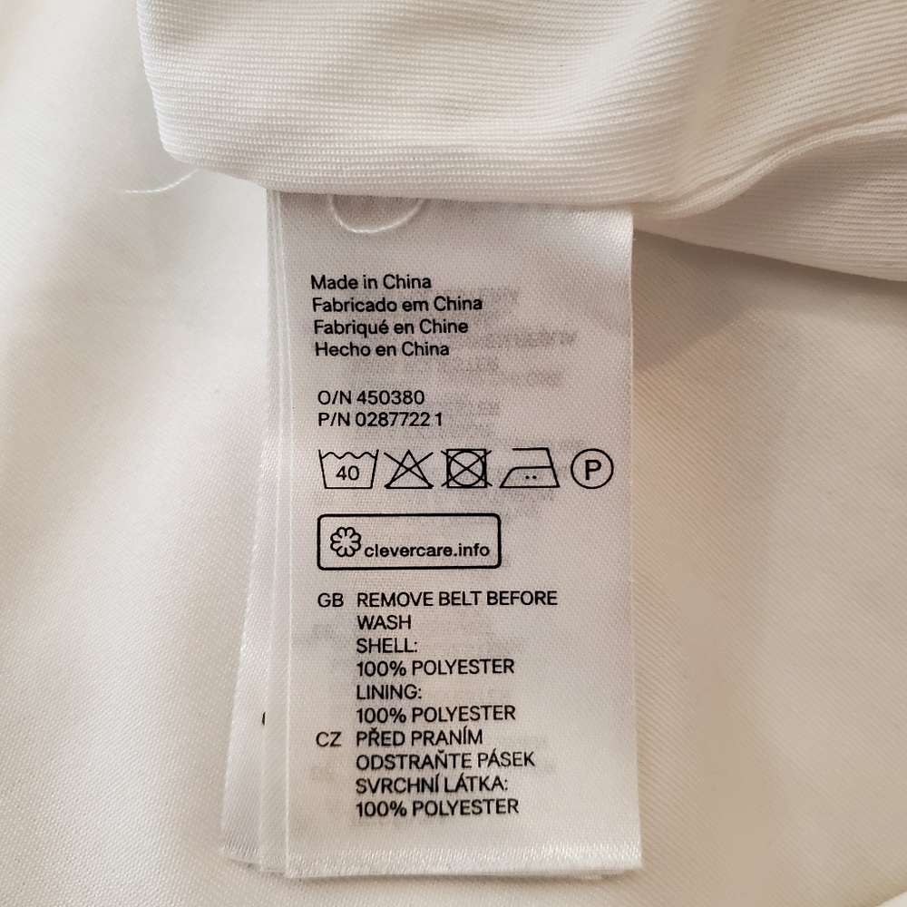 H&M Women's V-Neck Maxi Dress, White (Size L) - Picture 4 of 4